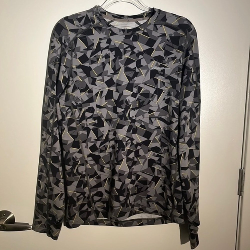 Eddie Bauer Gray Print Longsleeve Shirt (Size S)​​​​​​​​​​​​